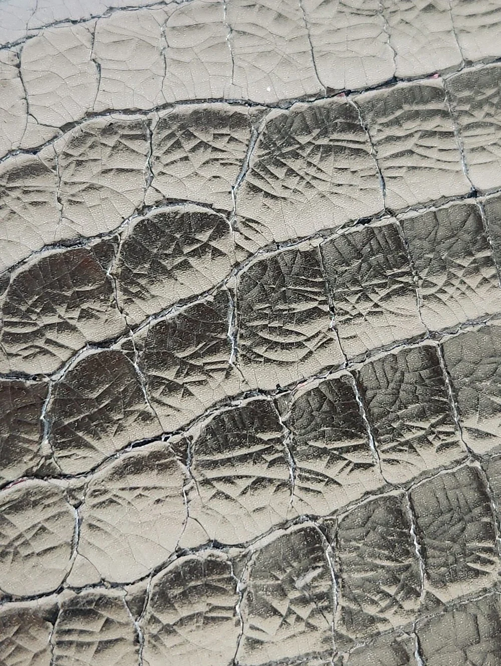 Lodis Metallic Silver Croc Embossed Leather Clutch Wristlet